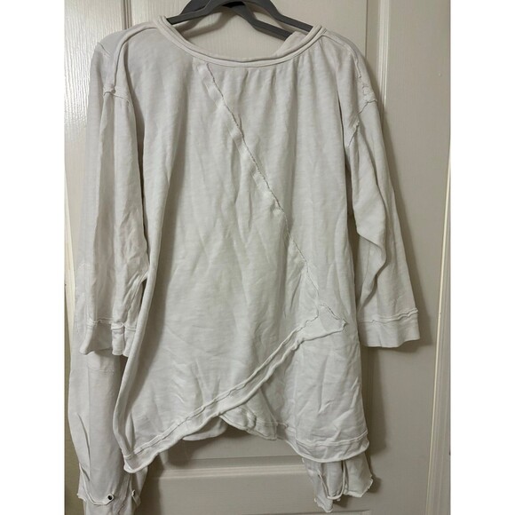 Free People Organic Cotton Lounge Top and Pants in Ivory, size XL - Picture 5 of 12